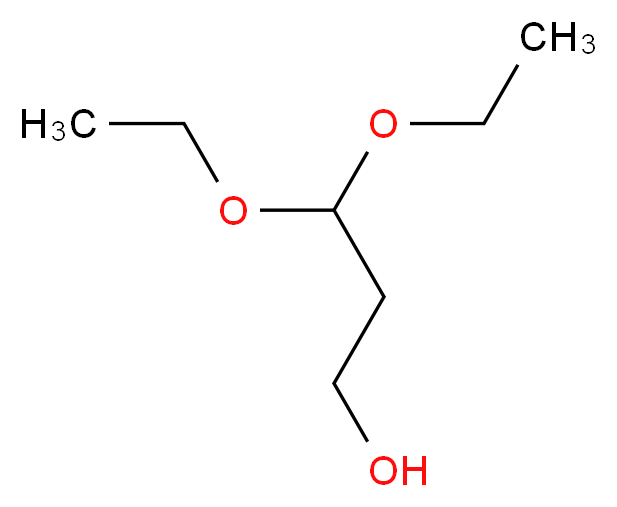 3,3-二乙氧基-1-丙醇_分子结构_CAS_16777-87-0)