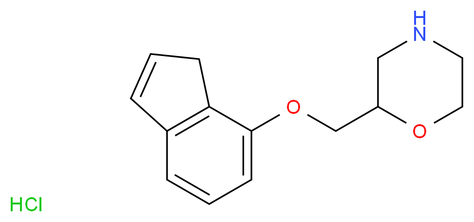 2-(((1H-Inden-7-yl)oxy)methyl)morpholine hydrochloride_分子结构_CAS_65043-22-3)