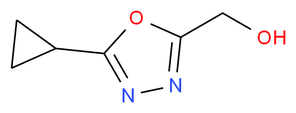 (5-cyclopropyl-1,3,4-oxadiazol-2-yl)methanol_分子结构_CAS_1211144-22-7