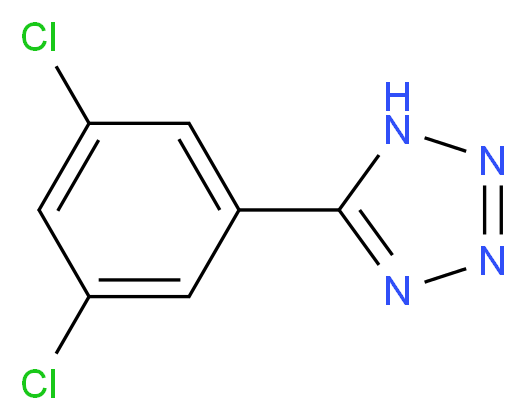 5-(3,5-dichlorophenyl)-1H-1,2,3,4-tetrazole_分子结构_CAS_92712-49-7