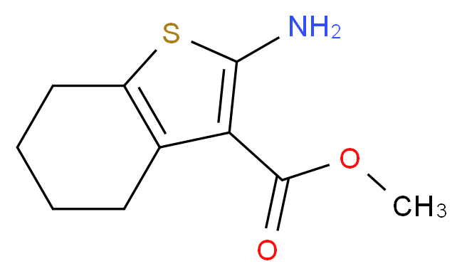 2-氨基-4,5,6,7-四氢苯并[b]噻吩-3-羧酸甲酯_分子结构_CAS_108354-78-5)