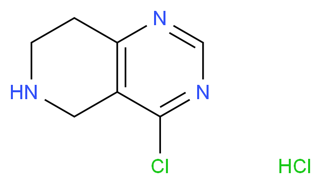 4-chloro-5H,6H,7H,8H-pyrido[4,3-d]pyrimidine hydrochloride_分子结构_CAS_1172808-59-1