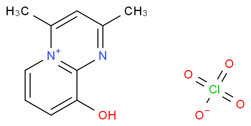 9-hydroxy-2,4-dimethylpyrido[1,2-a]pyrimidin-5-ium perchlorate_分子结构_CAS_137044-55-4)