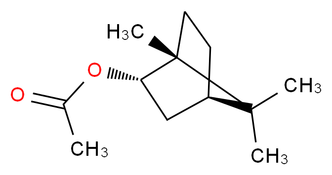 右旋乙酸冰片酯_分子结构_CAS_20347-65-3)