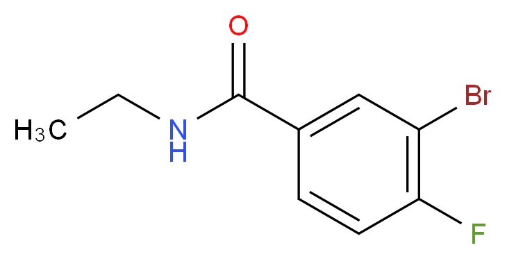 3-bromo-N-ethyl-4-fluorobenzamide_分子结构_CAS_1065073-98-4