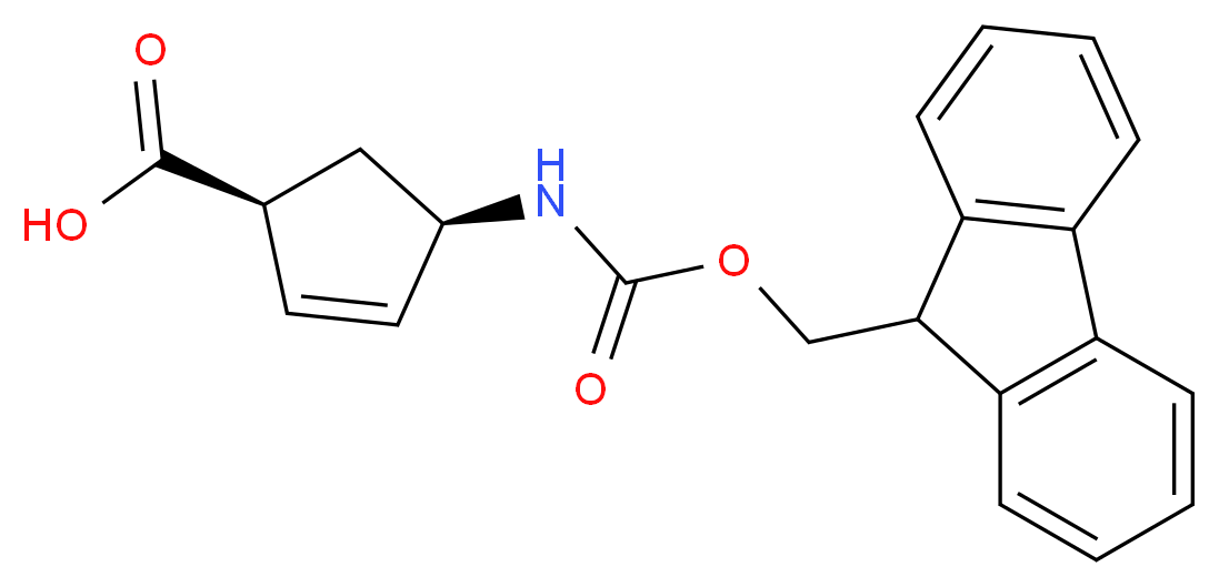 (1S,4R)-(-)-4-(Fmoc-氨基)-2-环戊烯-1-羧酸_分子结构_CAS_220497-64-3)