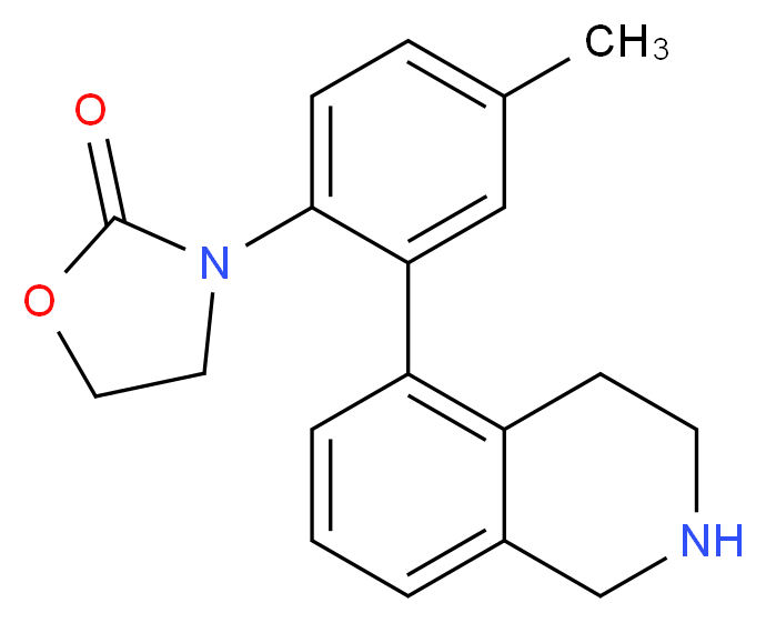 3-[4-methyl-2-(1,2,3,4-tetrahydroisoquinolin-5-yl)phenyl]-1,3-oxazolidin-2-one_分子结构_CAS_)