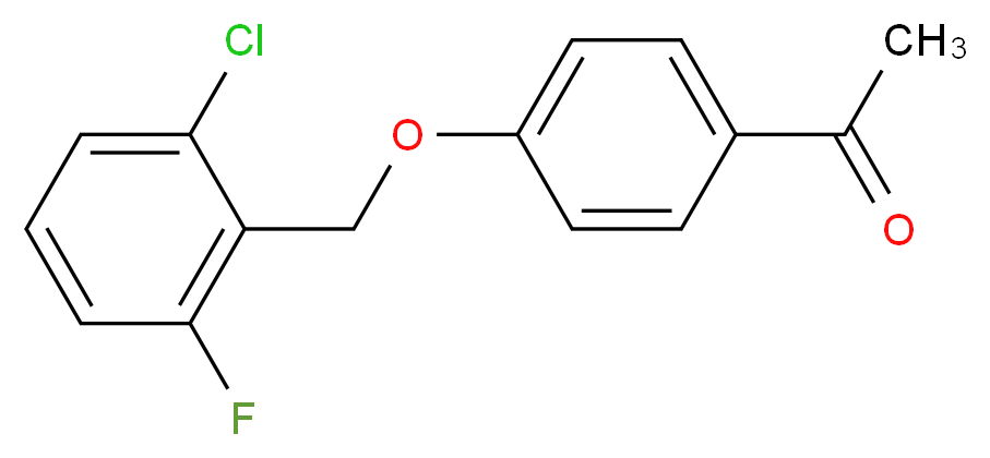 1-{4-[(2-Chloro-6-fluorobenzyl)oxy]phenyl}-1-ethanone_分子结构_CAS_306934-77-0)