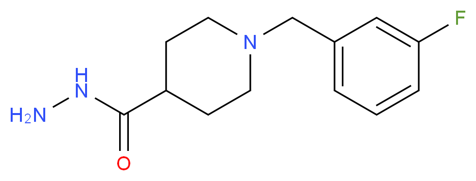 1-[(3-fluorophenyl)methyl]piperidine-4-carbohydrazide_分子结构_CAS_453557-70-5