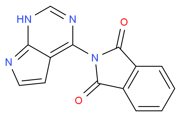 2-{1H-pyrrolo[2,3-d]pyrimidin-4-yl}-2,3-dihydro-1H-isoindole-1,3-dione_分子结构_CAS_741686-49-7