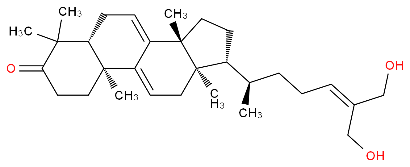 (2S,7R,11R,14R,15R)-14-[(2R)-7-hydroxy-6-(hydroxymethyl)hept-5-en-2-yl]-2,6,6,11,15-pentamethyltetracyclo[8.7.0.0<sup>2</sup>,<sup>7</sup>.0<sup>1</sup><sup>1</sup>,<sup>1</sup><sup>5</sup>]heptadeca-1(17),9-dien-5-one_分子结构_CAS_114567-47-4