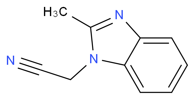 2-(2-methyl-1H-1,3-benzodiazol-1-yl)acetonitrile_分子结构_CAS_54980-87-9