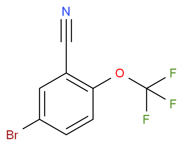 5-Bromo-2-(trifluoromethoxy)benzonitrile 99+%_分子结构_CAS_)