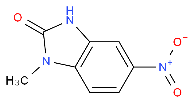 1-methyl-5-nitro-2,3-dihydro-1H-1,3-benzodiazol-2-one_分子结构_CAS_66108-85-8