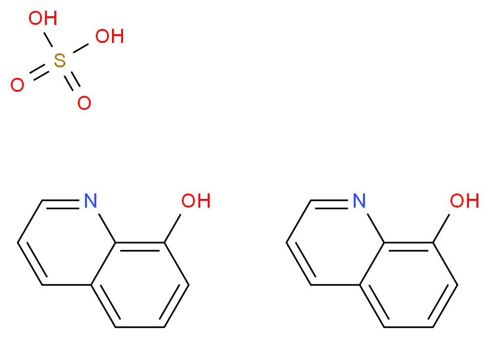 bis(quinolin-8-ol); sulfuric acid_分子结构_CAS_134-31-6