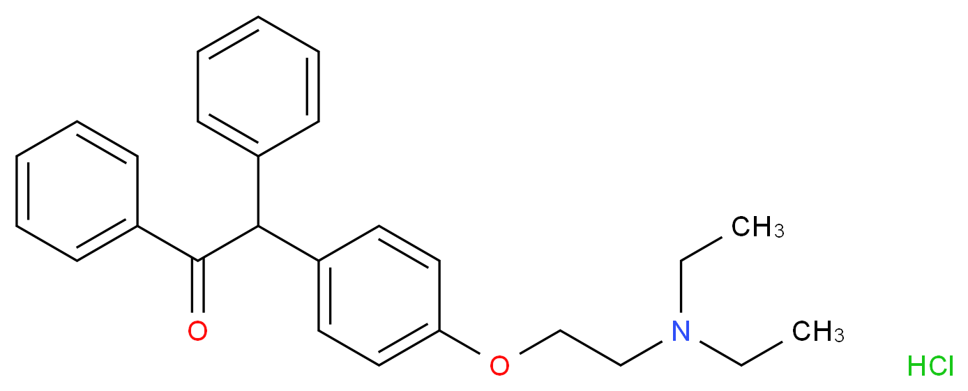 Deschloro-1,2-dihydro-2-oxo Clomiphene Hydrochloride Salt_分子结构_CAS_5635-70-1)