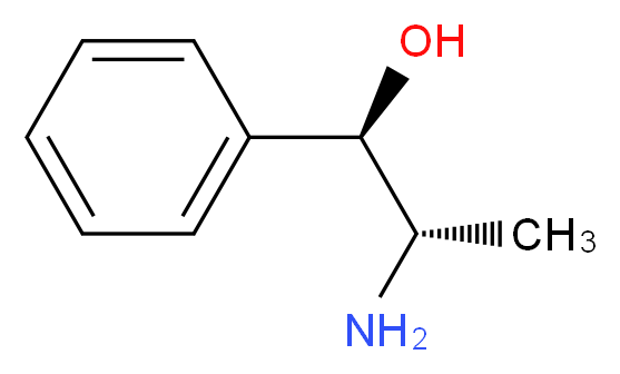 (1R,2S)-2-amino-1-phenylpropan-1-ol_分子结构_CAS_492-41-1