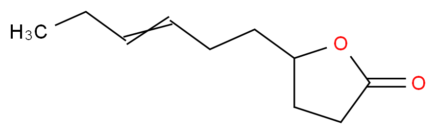 5-(hex-3-en-1-yl)oxolan-2-one_分子结构_CAS_93787-95-2