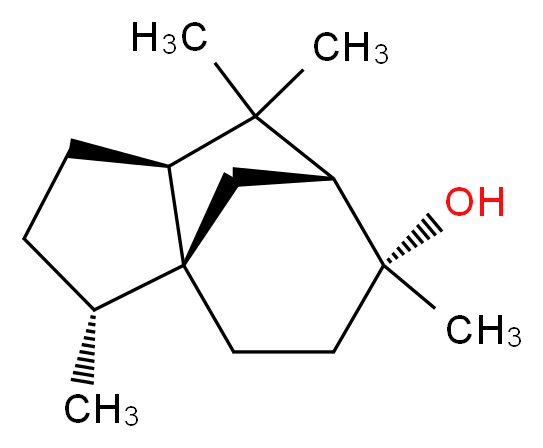 (1S,2R,5S,7R,8R)-2,6,6,8-tetramethyltricyclo[5.3.1.0<sup>1</sup>,<sup>5</sup>]undecan-8-ol_分子结构_CAS_77-53-2