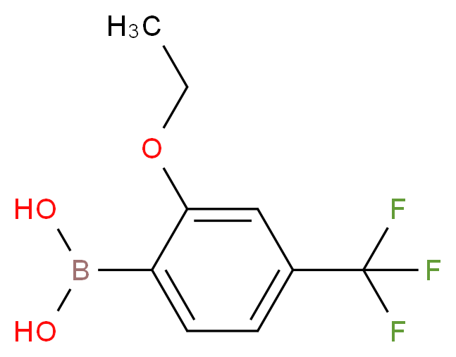 [2-ethoxy-4-(trifluoromethyl)phenyl]boronic acid_分子结构_CAS_1260518-74-8