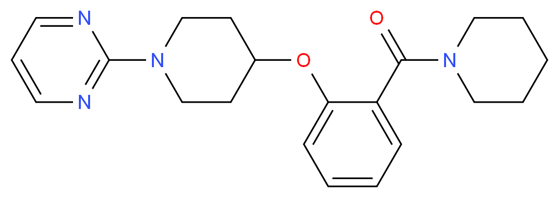 2-{4-[2-(piperidin-1-ylcarbonyl)phenoxy]piperidin-1-yl}pyrimidine_分子结构_CAS_)