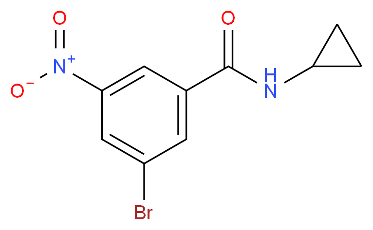3-Bromo-N-cyclopropyl-5-nitrobenzamide_分子结构_CAS_941294-17-3)
