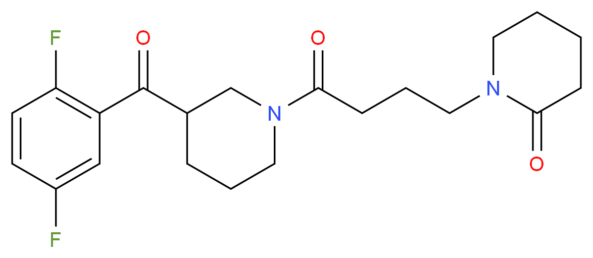 1-{4-[3-(2,5-difluorobenzoyl)-1-piperidinyl]-4-oxobutyl}-2-piperidinone_分子结构_CAS_)