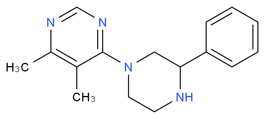 4,5-dimethyl-6-(3-phenylpiperazin-1-yl)pyrimidine_分子结构_CAS_)