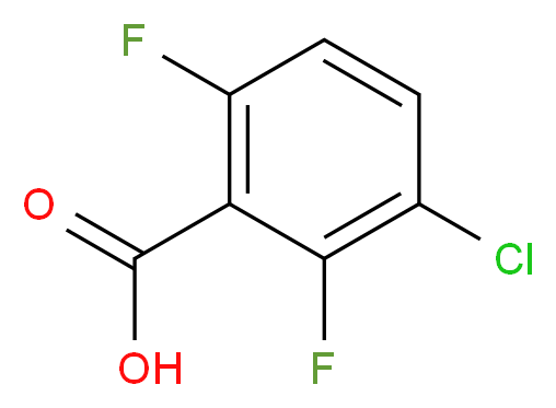 3-氯-2,6-二氟苯甲酸_分子结构_CAS_225104-76-7)