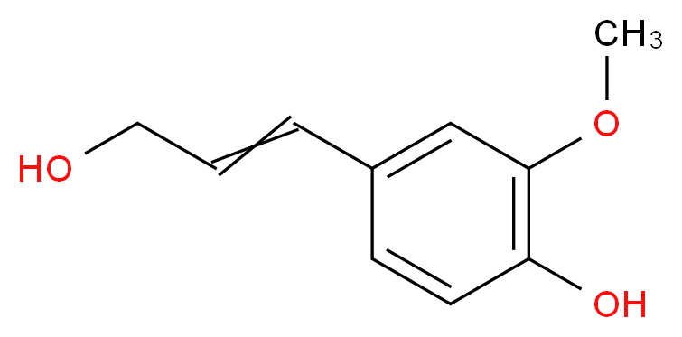 4-(3-hydroxyprop-1-en-1-yl)-2-methoxyphenol_分子结构_CAS_458-35-5