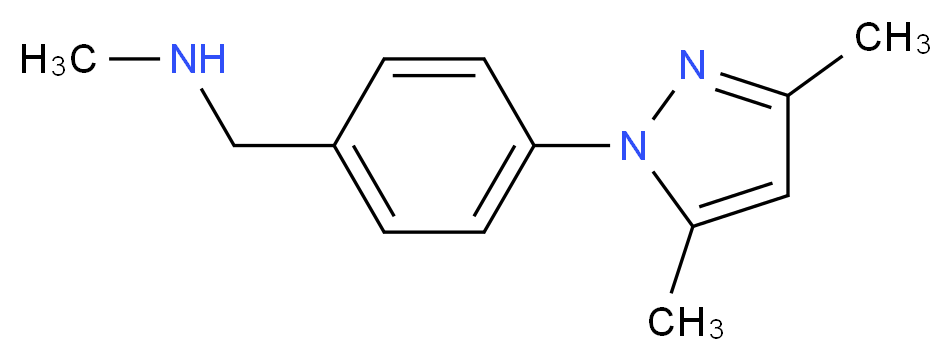 {[4-(3,5-dimethyl-1H-pyrazol-1-yl)phenyl]methyl}(methyl)amine_分子结构_CAS_937796-07-1