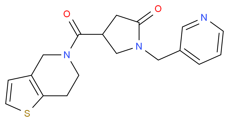 4-(6,7-dihydrothieno[3,2-c]pyridin-5(4H)-ylcarbonyl)-1-(3-pyridinylmethyl)-2-pyrrolidinone_分子结构_CAS_)