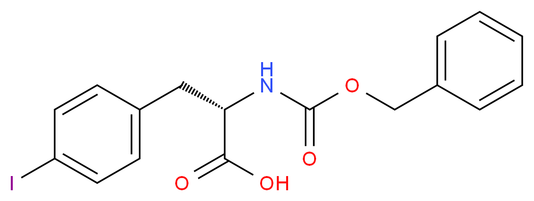 (S)-2-(((Benzyloxy)carbonyl)aMino)-3-(4-iodophenyl)propanoic acid_分子结构_CAS_220400-04-4)