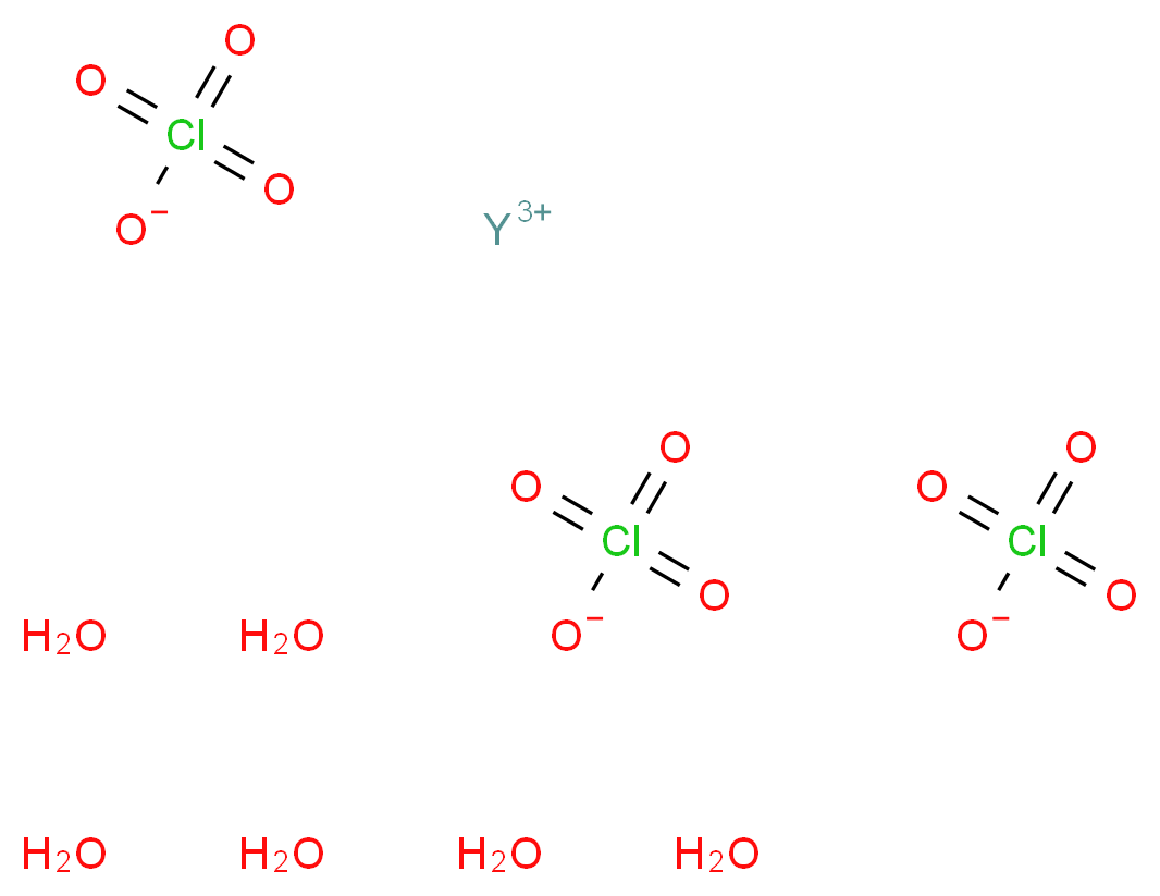 yttrium(3+) ion hexahydrate triperchlorate_分子结构_CAS_14017-56-2