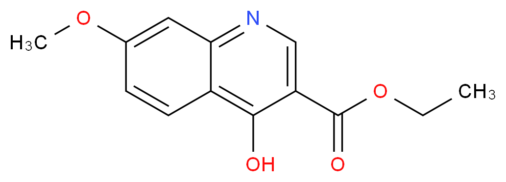ethyl 4-hydroxy-7-methoxyquinoline-3-carboxylate_分子结构_CAS_63463-15-0