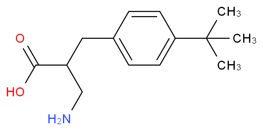 3-amino-2-[(4-tert-butylphenyl)methyl]propanoic acid_分子结构_CAS_910443-80-0