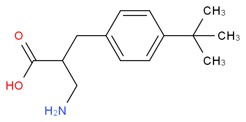 2-AMINOMETHYL-3-(4-TERT-BUTYL-PHENYL)-PROPIONIC ACID_分子结构_CAS_910443-80-0)