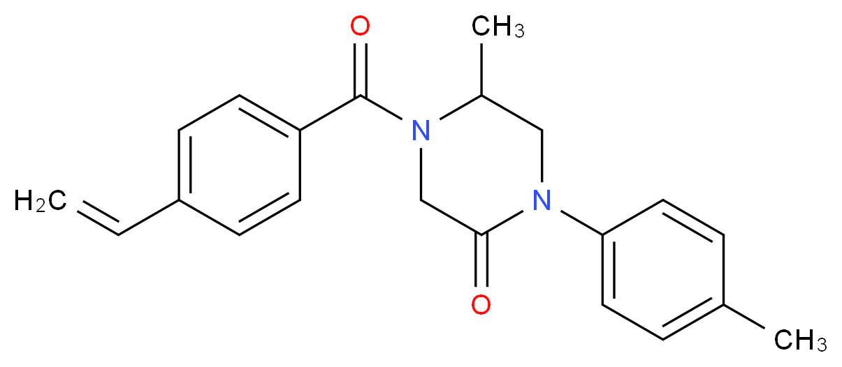 5-methyl-1-(4-methylphenyl)-4-(4-vinylbenzoyl)-2-piperazinone_分子结构_CAS_)