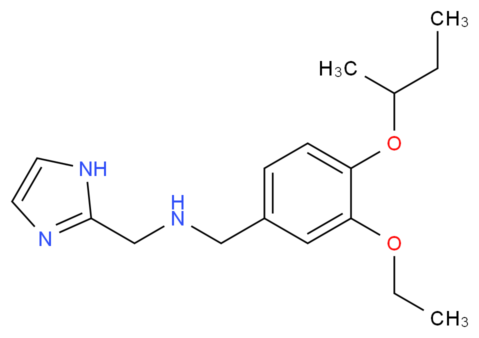 (4-sec-butoxy-3-ethoxybenzyl)(1H-imidazol-2-ylmethyl)amine_分子结构_CAS_)