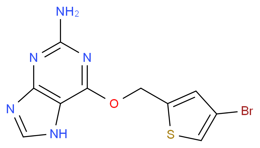 6-[(4-bromothiophen-2-yl)methoxy]-7H-purin-2-amine_分子结构_CAS_192441-08-0