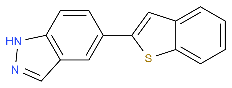 5-(BENZOTHIOPHEN-2-YL)-1H-INDAZOLE_分子结构_CAS_885272-48-0)