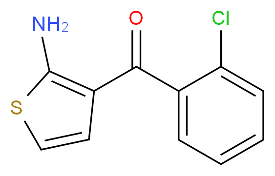 3-(2-chlorobenzoyl)thiophen-2-amine_分子结构_CAS_40017-58-1