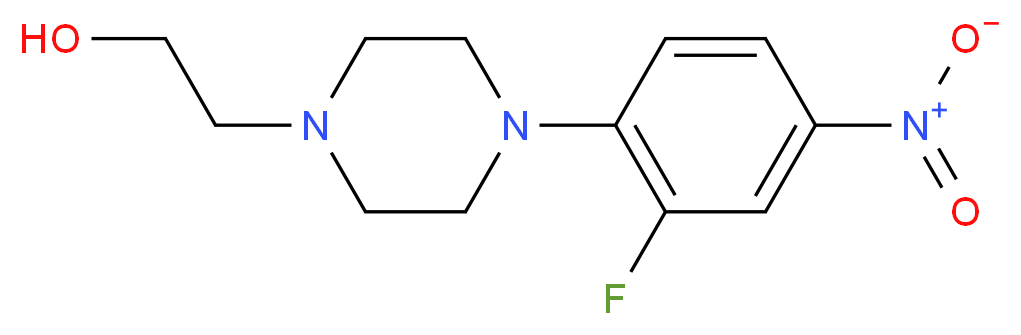 2-[4-(2-Fluoro-4-nitrophenyl)piperazin-1-yl]-ethanol_分子结构_CAS_)