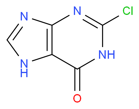 2-Chloro-1H-purin-6(7H)-one_分子结构_CAS_13368-14-4)