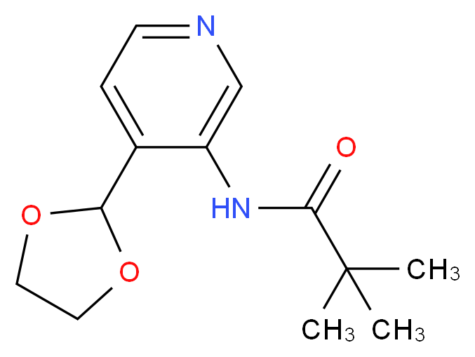N-(4-[1,3]Dioxolan-2-yl-pyridin-3-yl)-2,2-dimethyl-propionamide_分子结构_CAS_869735-24-0)