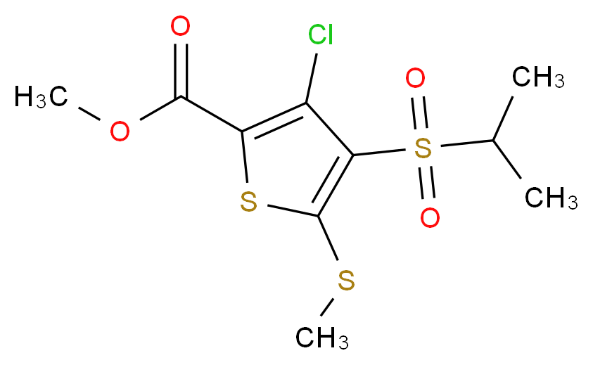 Methyl 3-chloro-4-(isopropylsulphonyl)-5-(methylthio)thiophene-2-carboxylate_分子结构_CAS_306935-21-7)