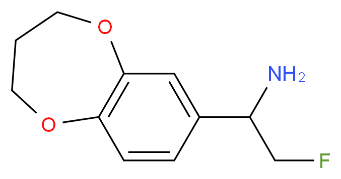 1-(3,4-dihydro-2H-1,5-benzodioxepin-7-yl)-2-fluoroethanamine_分子结构_CAS_)