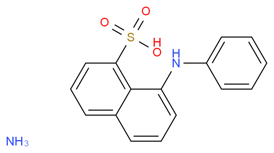 8-苯氨基-1-萘磺酸 铵盐_分子结构_CAS_28836-03-5)