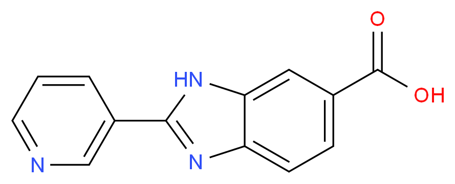 2-(pyridin-3-yl)-1H-1,3-benzodiazole-5-carboxylic acid_分子结构_CAS_312496-16-5