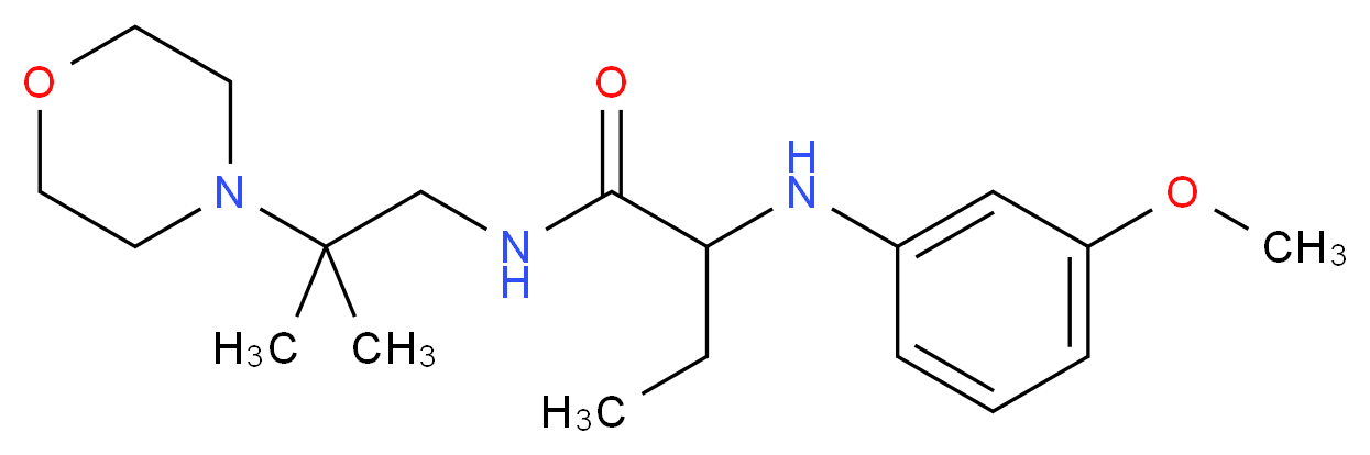 2-[(3-methoxyphenyl)amino]-N-(2-methyl-2-morpholin-4-ylpropyl)butanamide_分子结构_CAS_)